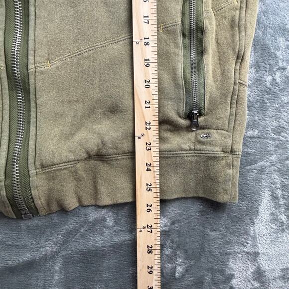 VTG 686 Hoodie Men’s L Y2K Logo Snowboard Ski Zip Pockets Gorpcore Olive Green - Picture 11 of 13